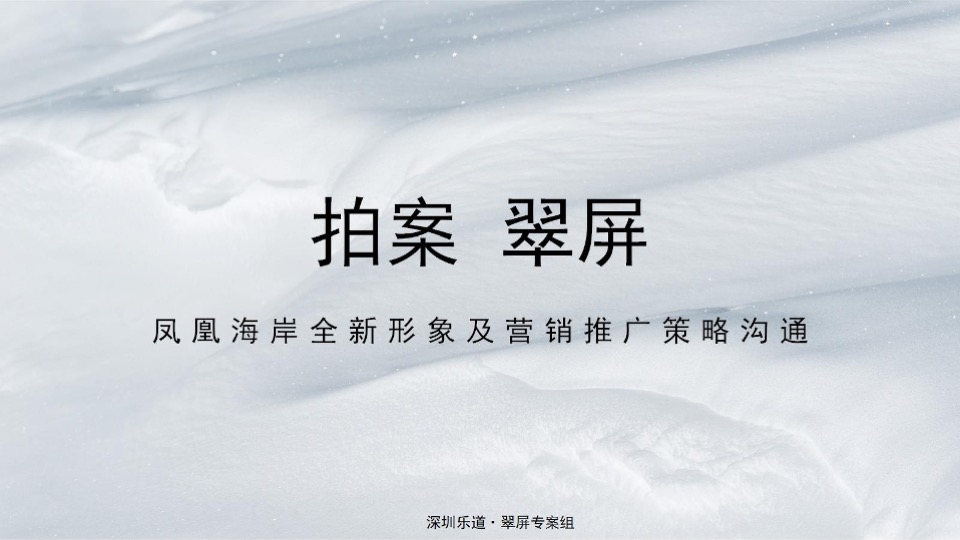 三亚翠屏·凤凰海岸全新形象及营销推广沟通