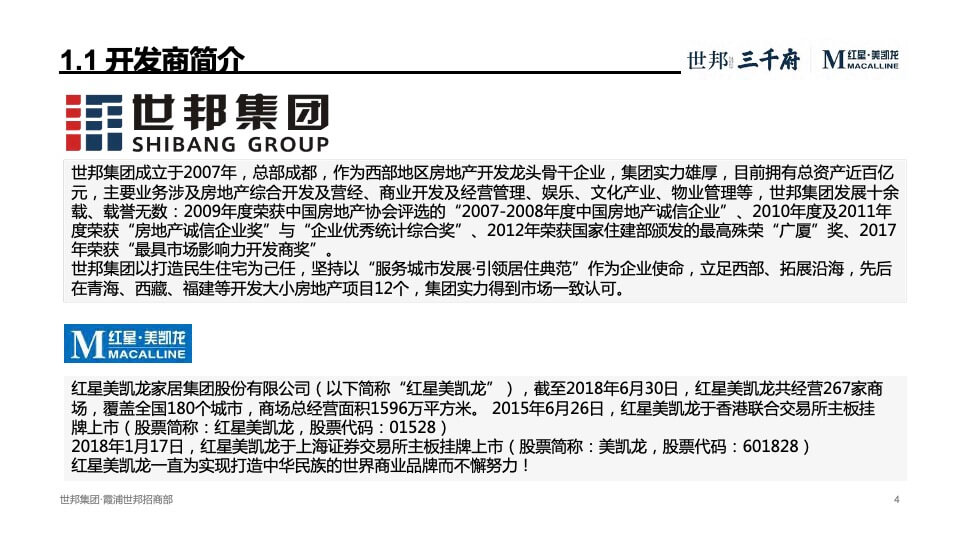 世邦· 红星美凯龙城市广场项目招商方案