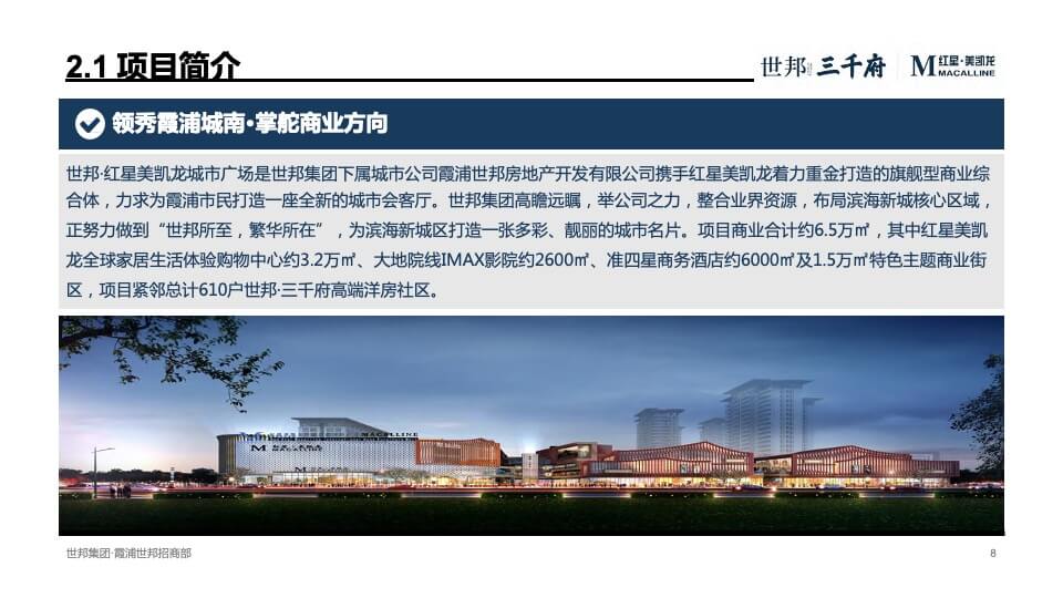 世邦· 红星美凯龙城市广场项目招商方案