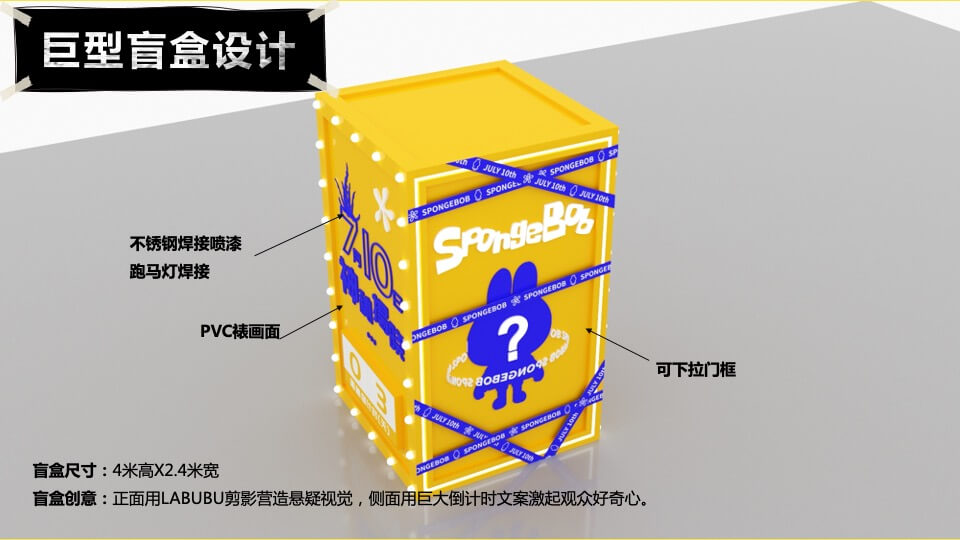 商业广场POPMART x 海绵宝宝IP展开幕仪式活动策划方案