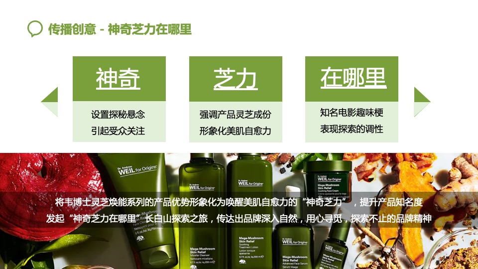 韦博士Origins灵芝焕能精华水品牌传播方案（化妆品护肤品）