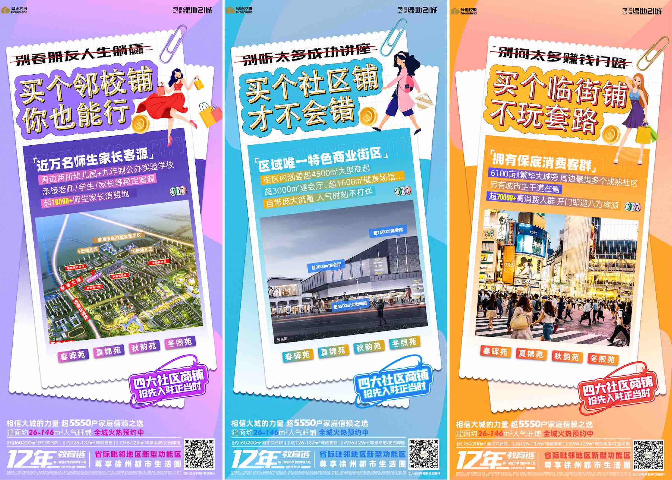 商业地产社区商铺价值点海报PSD源文件