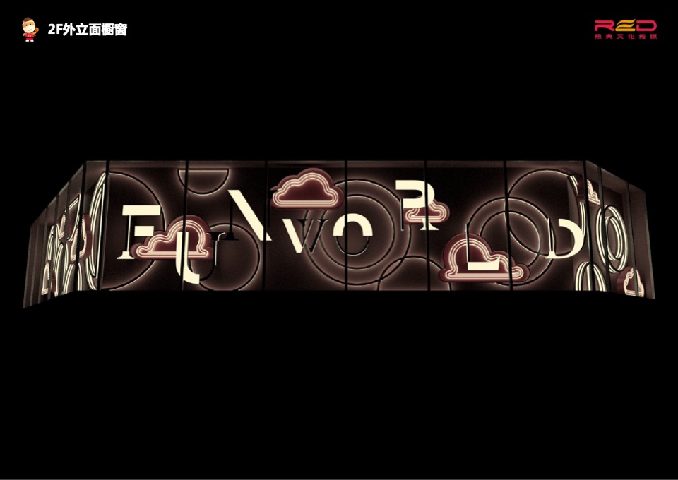 商业广场橱窗及空铺围挡布置方案