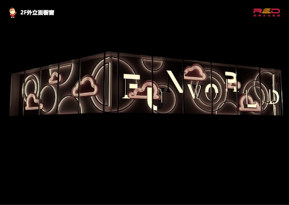 商业广场橱窗及空铺围挡布置方案