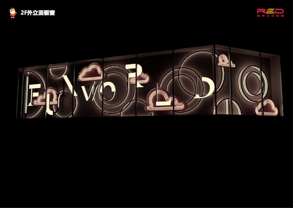 商业广场橱窗及空铺围挡布置方案