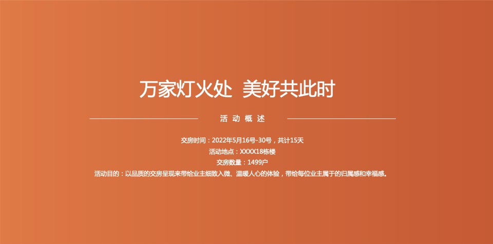 地产项目交付典礼（万家灯火处  美好共此时主题）活动策划方案
