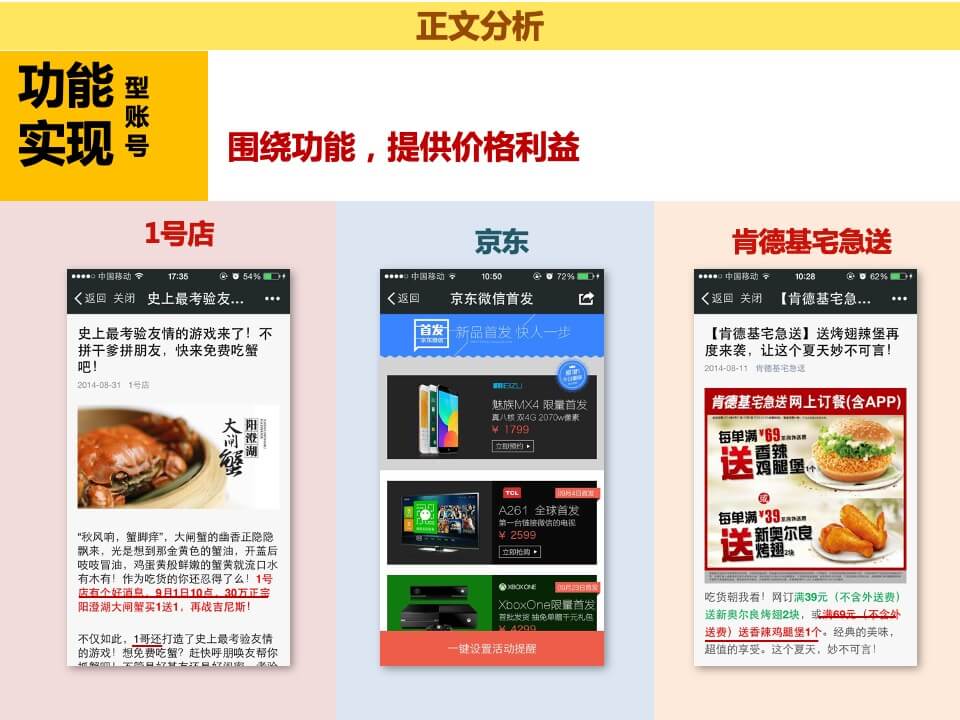 肯德基网上订餐公众账号 定位和包装方案