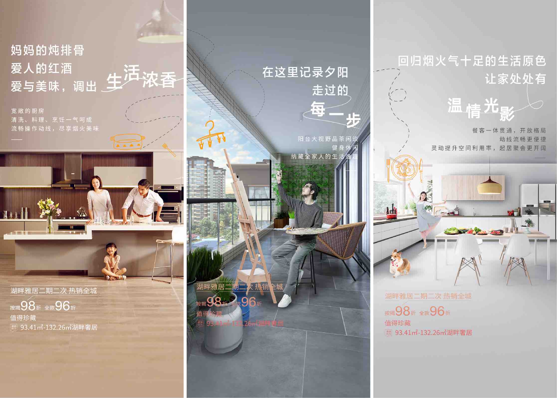 地产住宅户型配套价值点海报PSD源文件