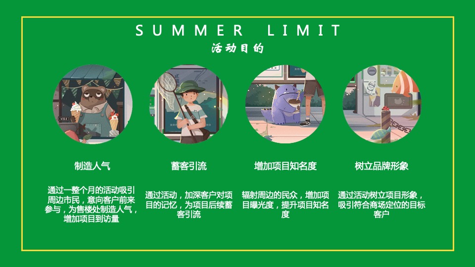 地产项目7月月度暖场（唤醒夏日美好主题）活动策划方案