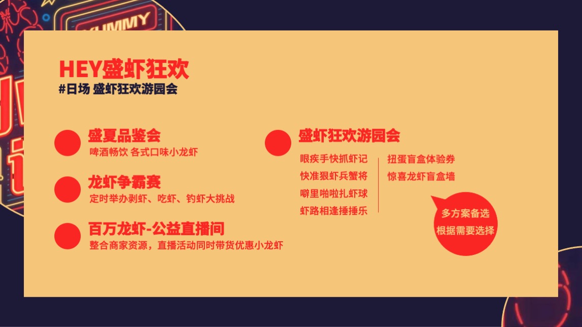 地产项目夏日龙虾狂欢节（HEY 盛虾狂欢主题）活动策划方案