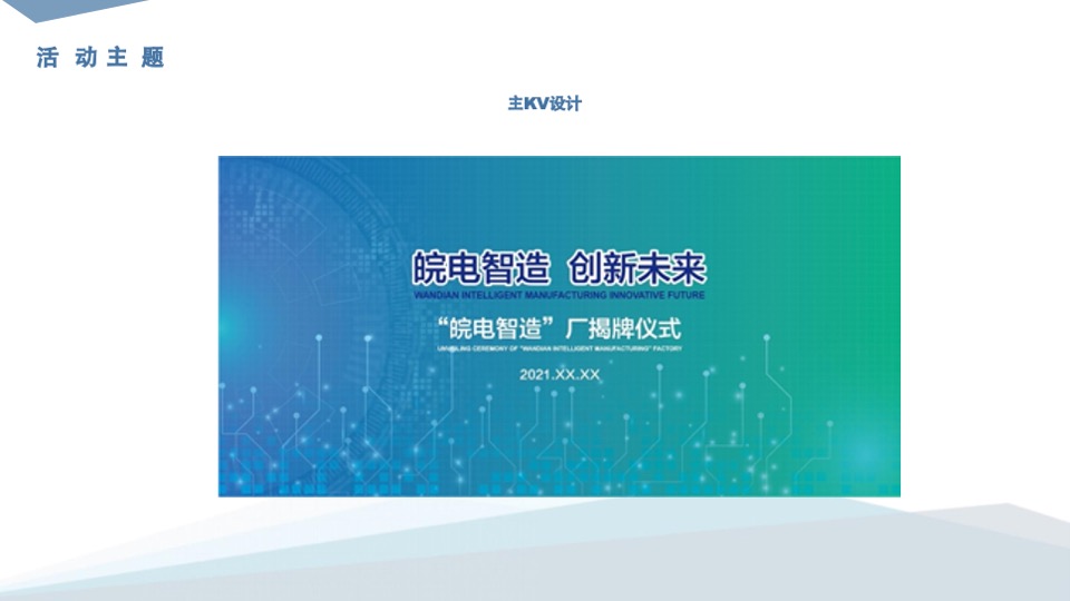 皖电智造厂揭牌仪式活动策划方案