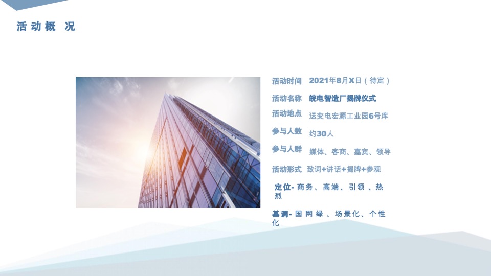皖电智造厂揭牌仪式活动策划方案