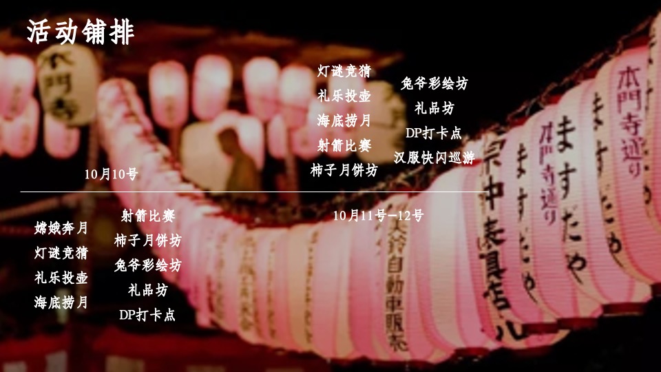 地产项目中秋游园会（梦回大唐主题）活动策划方案