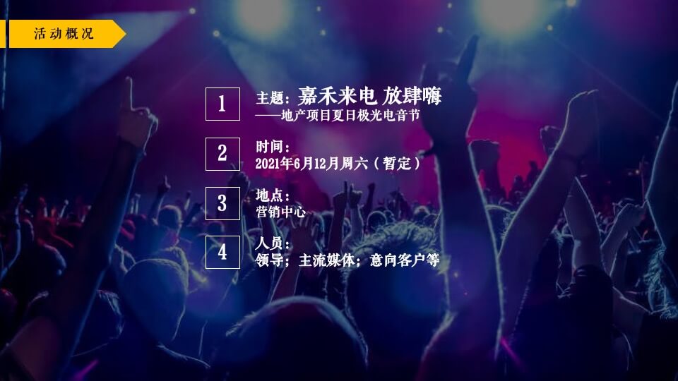 地产项目夏日极光电音节活动策划方案