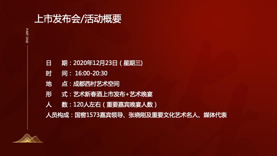 白酒品牌艺术新春酒上市发布会执行沟通方案