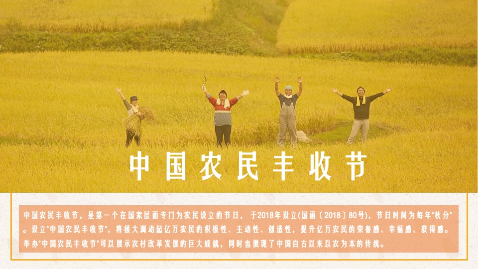 中国农民丰收节（庆丰收·迎盛会主题）活动策划方案