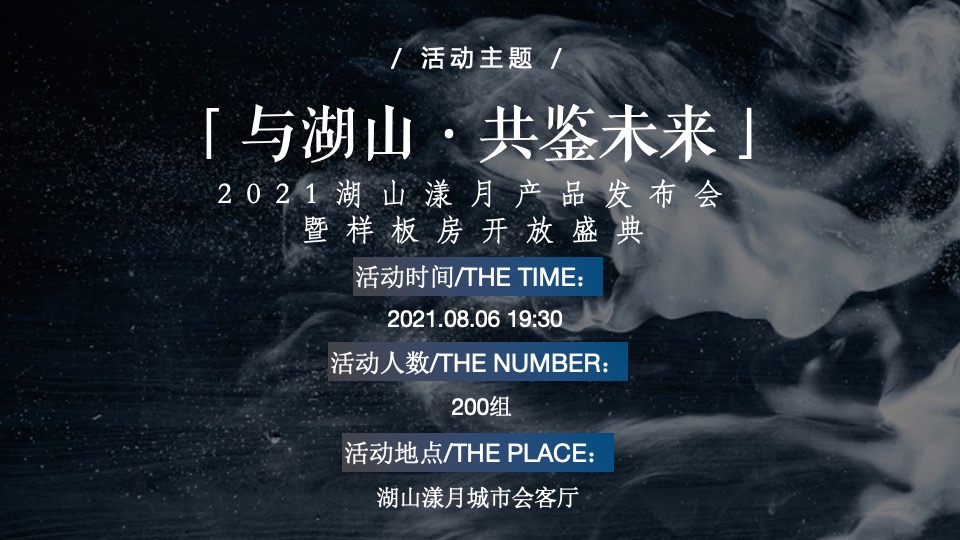 地产项目产品发布会暨样板房开放（与湖山·共鉴未来主题）活动策划方案