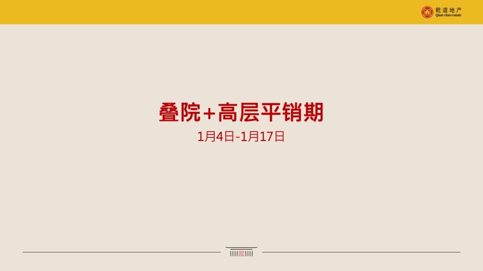 乾道东院12-1月推广策划案 #返乡置业# #叠墅# #高层#