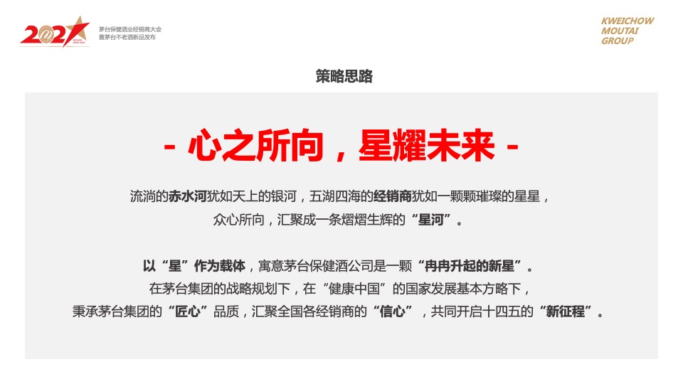 白酒品牌经销商大会暨新品发布（心之所向 星耀未来主题）活动策划方案
