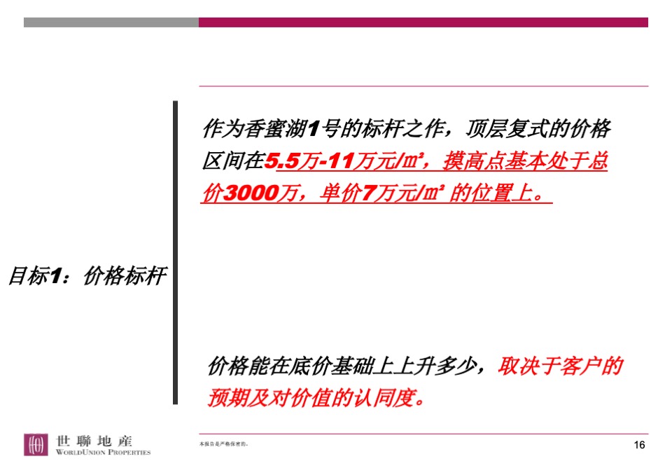 香蜜湖1号顶层复式营销策略总纲