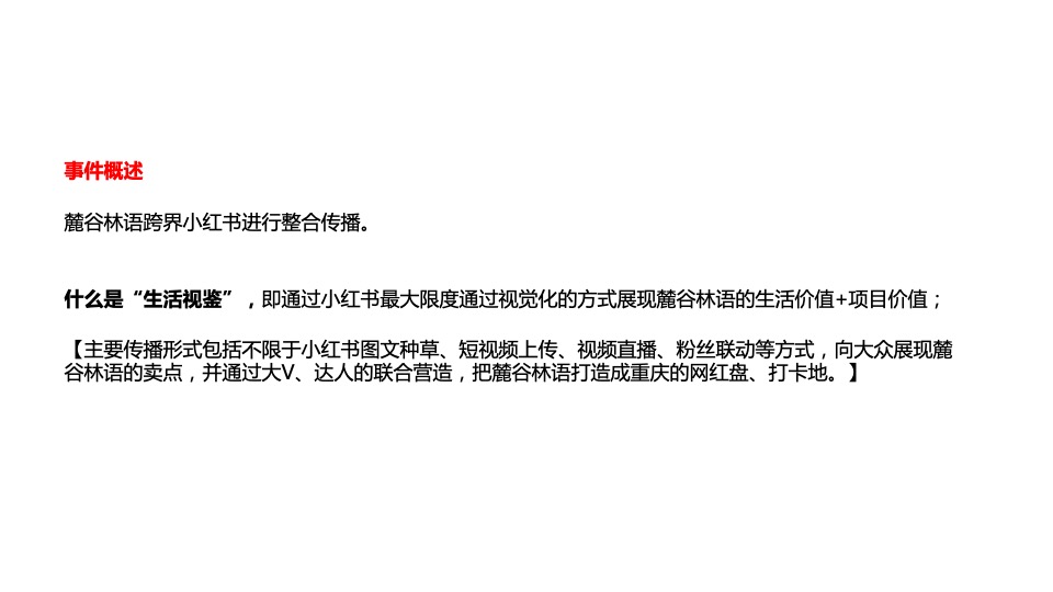 保利麓谷林语小红书推广方案