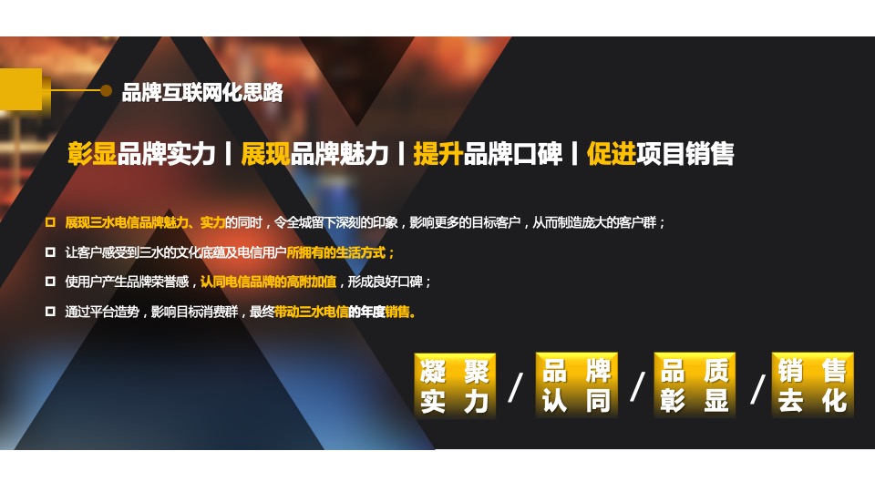 电信品牌年度运营传播宣传方案