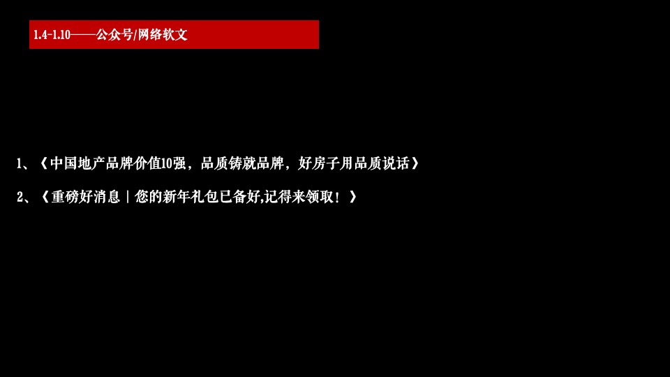 金科锦凌府1月推广铺排 #洋房#