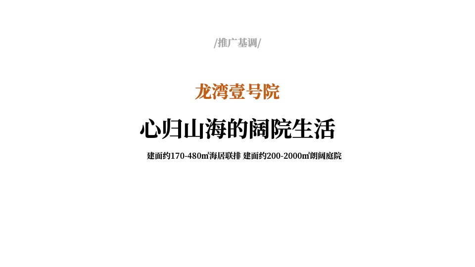 龙湾壹号院年度推广策略提报 #山海# #联排# #加推#