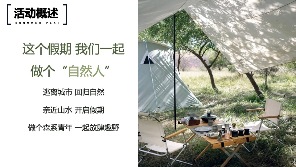 城市露营嘉年华狂欢（森系青年 精奢去野主题）活动策划方案
