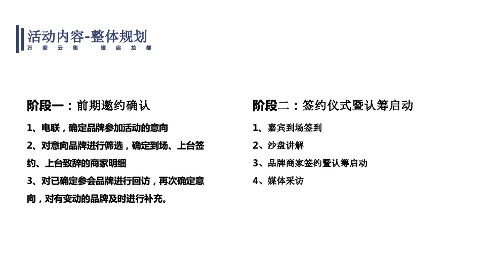 圣桦•龙都坊品牌签约仪式暨认筹启动会活动策划案