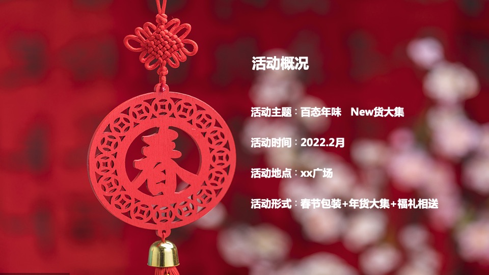 商业广场新春年货节（百态年味 New货大集主题）活动策划方案