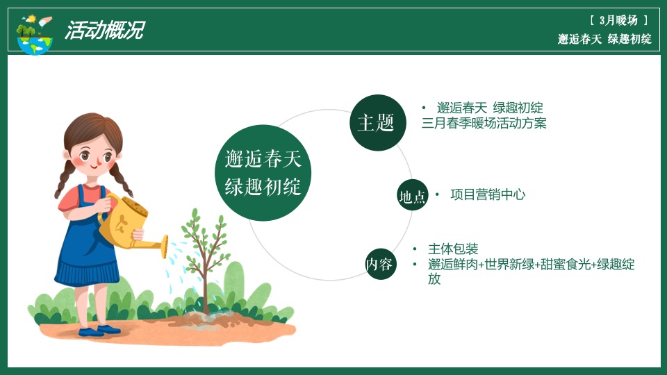 地产项目三月春季包装及暖场（邂逅春天 绿趣初绽主题）活动策划方案
