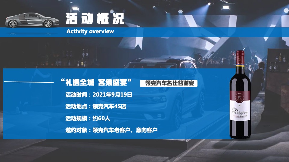 汽车品牌名仕圈层答谢宴（礼遇全城 客飨盛宴主题）活动策划方案