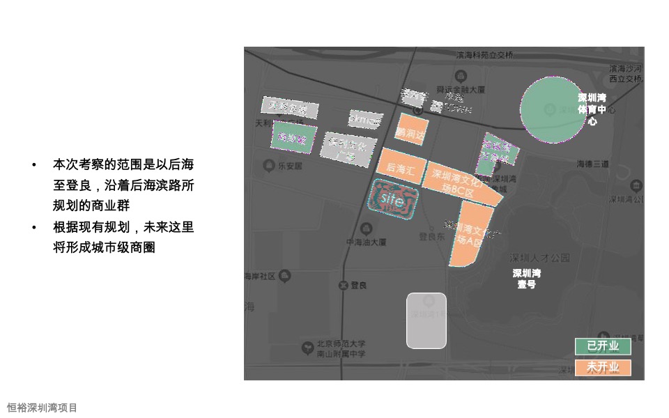 恒裕深圳湾项目商业市场及竞品项目分析-盈石