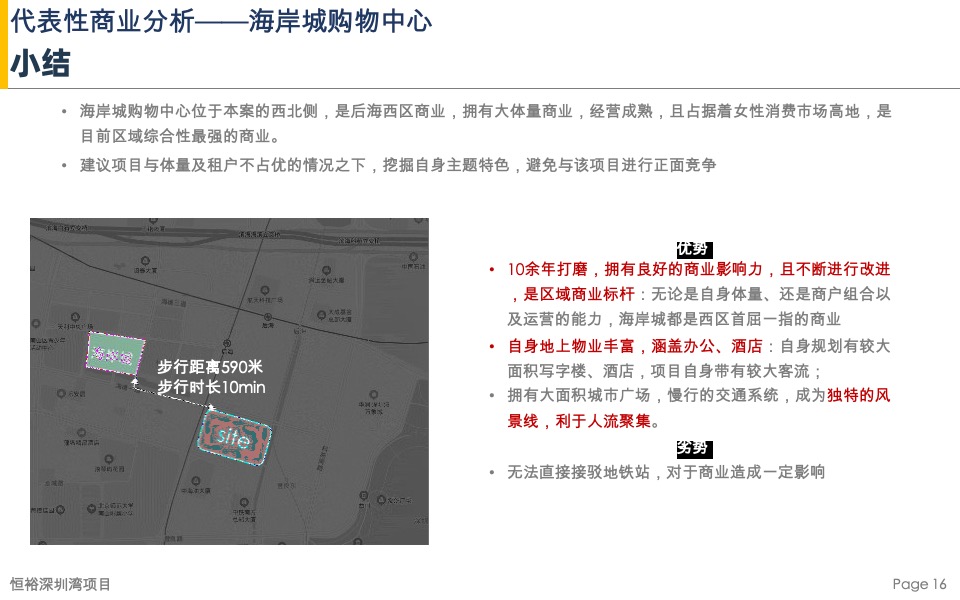 恒裕深圳湾项目商业市场及竞品项目分析-盈石