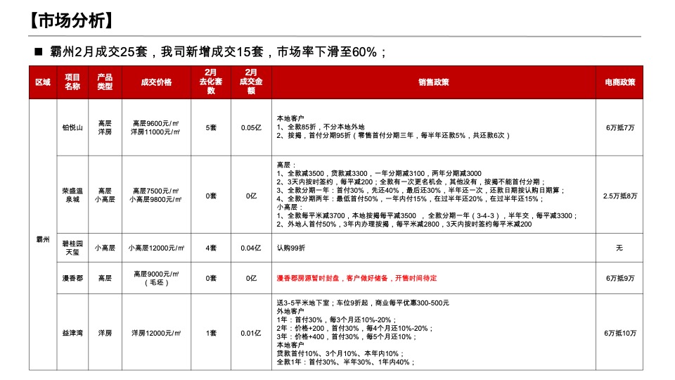 霸州某项目3月营销方案