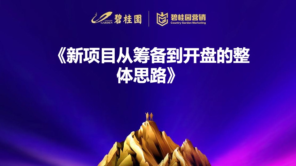 新项目从筹备到开盘的整体思路