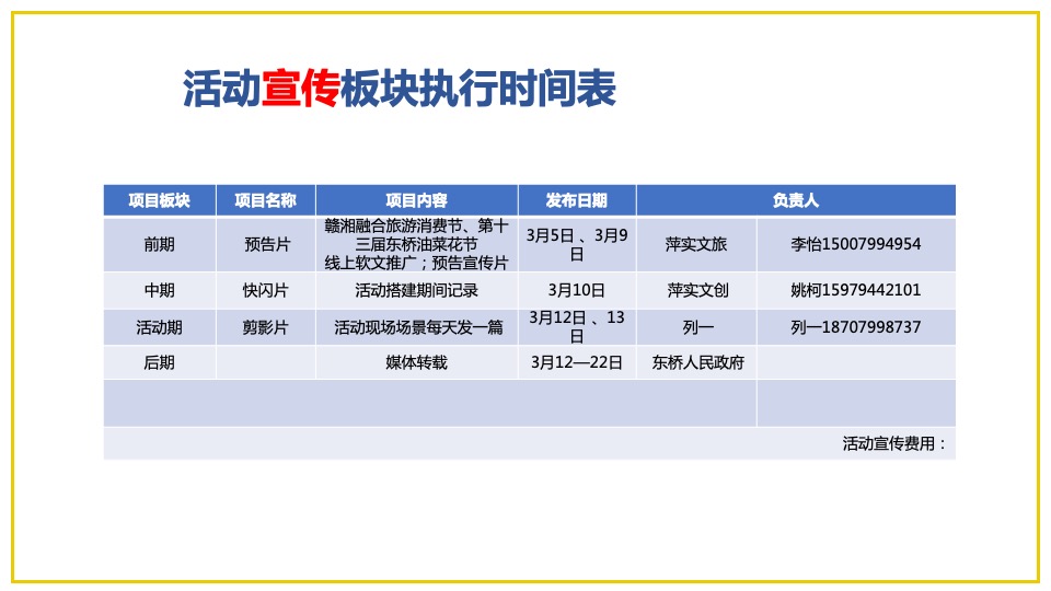 文旅景区旅游消费节暨第十三届油菜花节活动策划方案