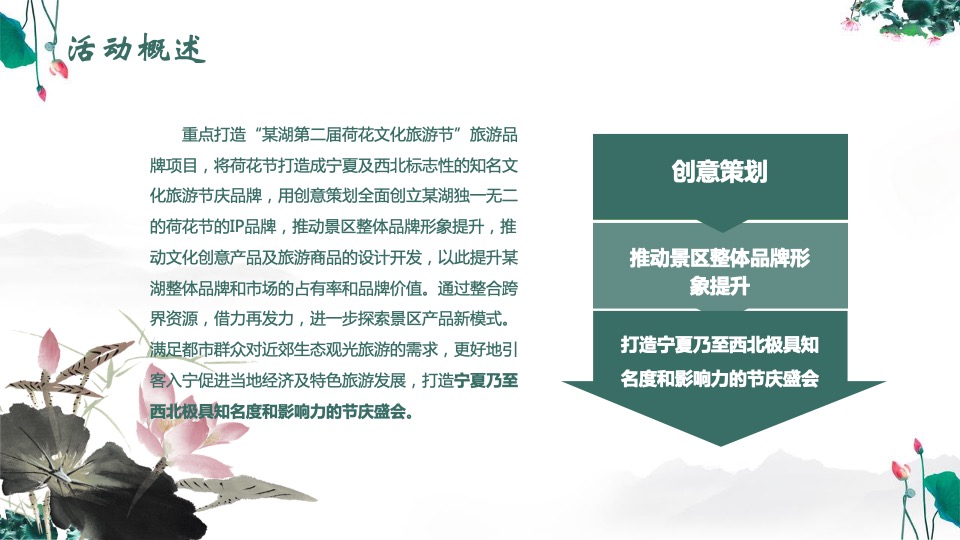 文旅景区第二届荷花文化旅游节活动推介方案