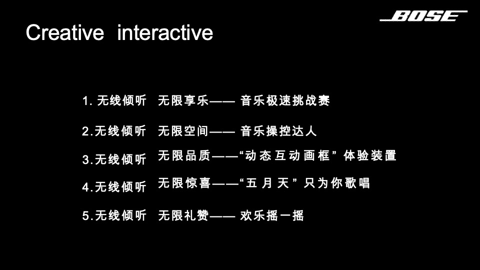 音响BOSE路演创意方案