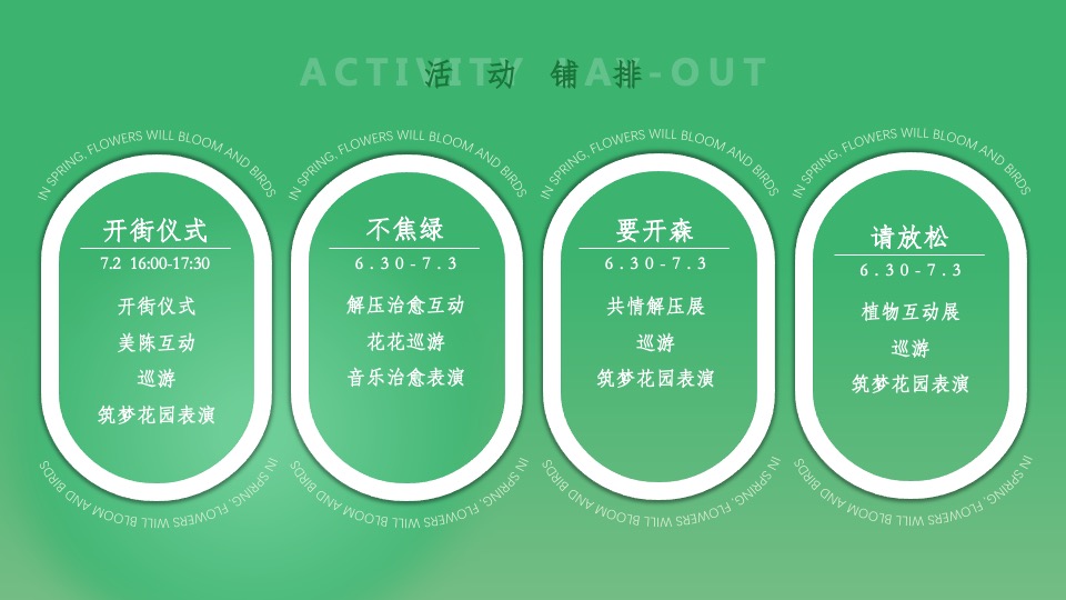 商业街绿野治愈节暨开街仪式活动策划方案