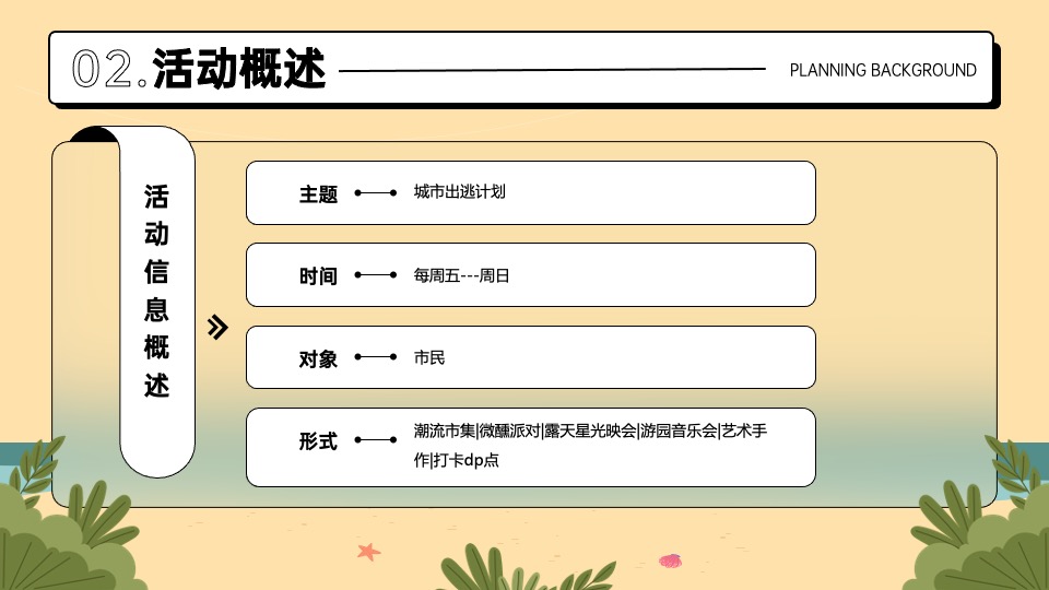 商业广场市集系列（逃离城市计划主题）活动策划方案