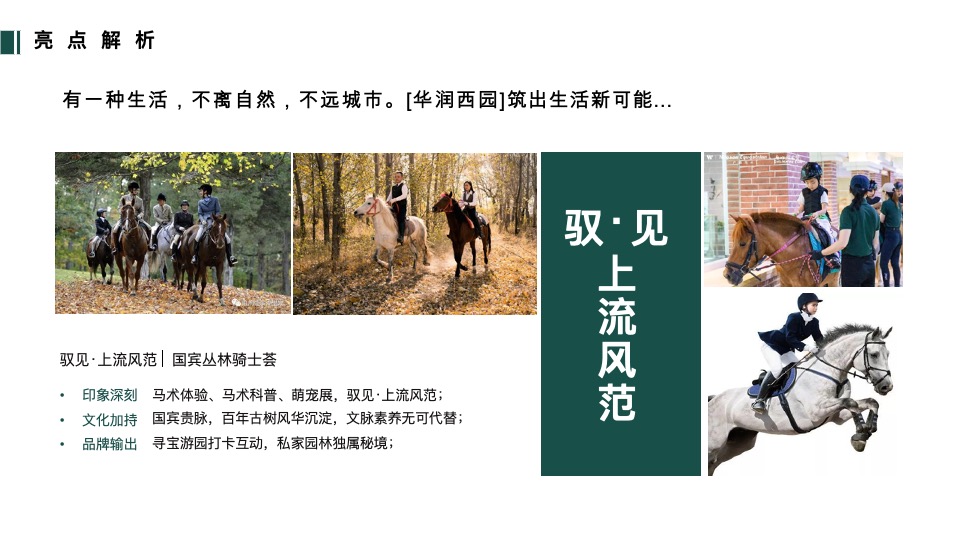 华润西园园林暨样板间开放活动策划案 #马术#