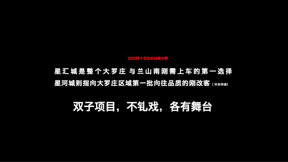 星河城&星汇城年度推广策略提报  #大城# #双盘#