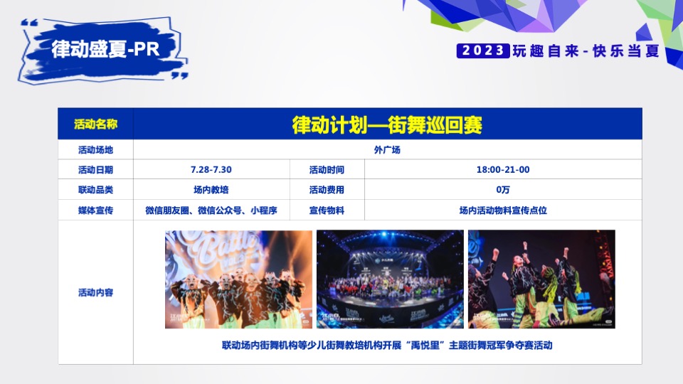 商业广场暑期档系列（玩趣自来·快乐当夏主题）活动策划方案
