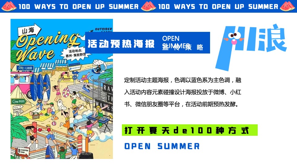 商场地产夏季系列（打开夏天de100种方式主题）活动策划方案