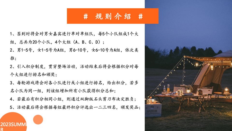 企业七夕星空露营交友联谊（仲夏涟漪 青春有约主题）活动策划方案