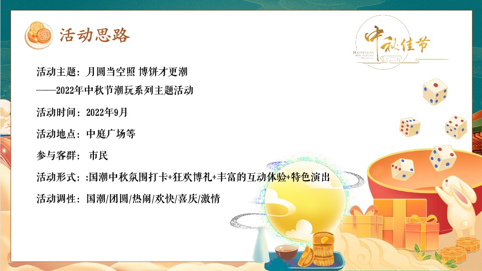 商场地产中博饼主题系列（月圆当空照·博饼才更潮主题）活动策划方案