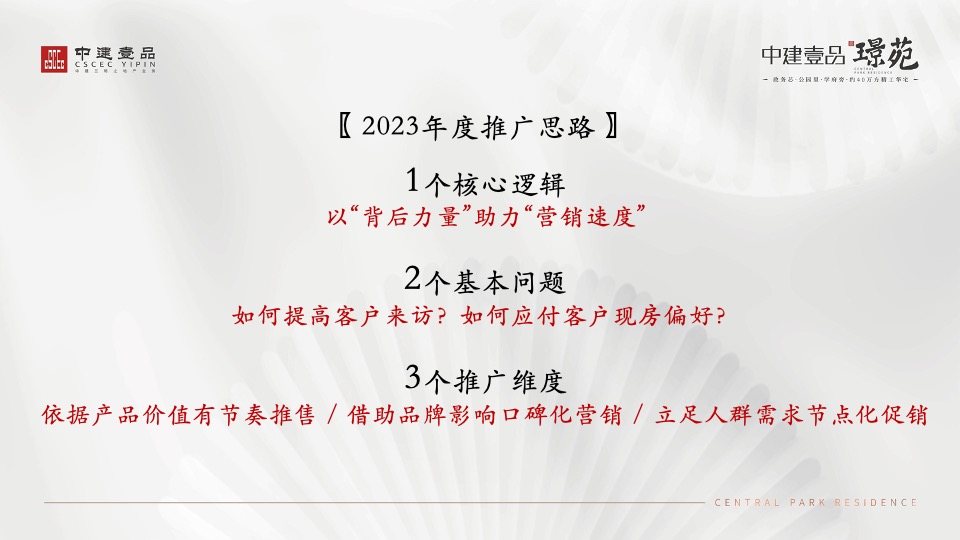 中建壹品·璟苑年度推广策划案 #二期# #车位# #商铺#
