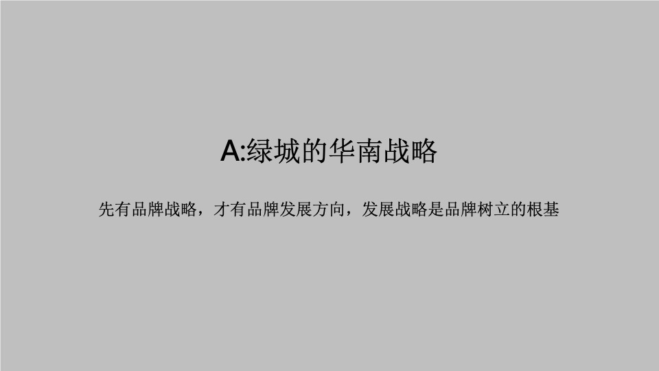 绿城华南品牌推广策划案 #年度#